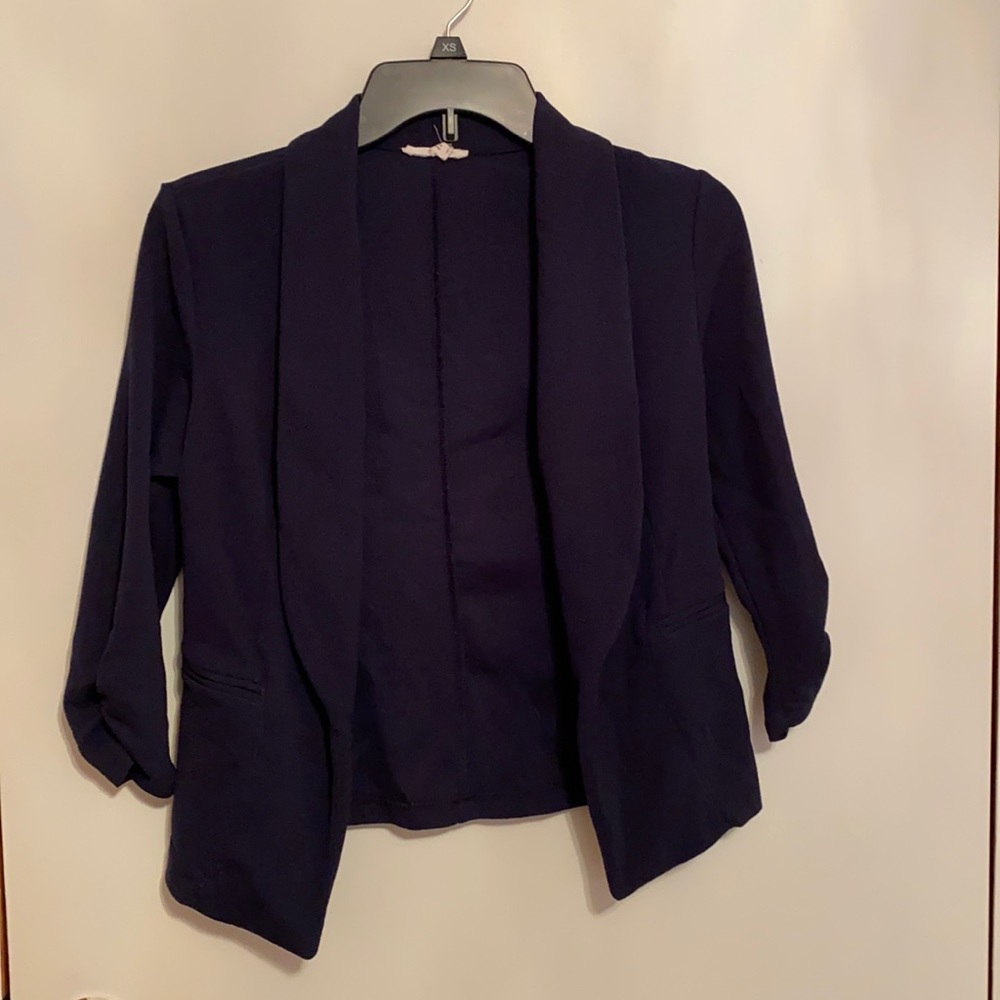Maurices xsmall 3/4 sleeve navy blue blazer.